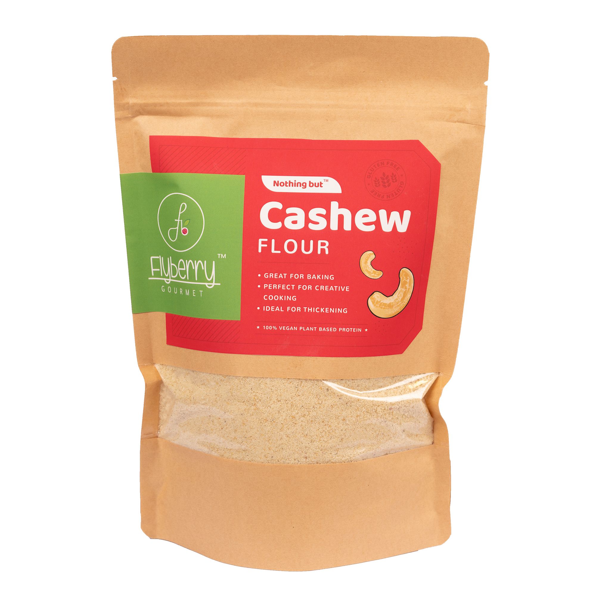 Flyberry Gourmet Cashew Flour, 350 g | 100% Vegan | Plant-Based Protein