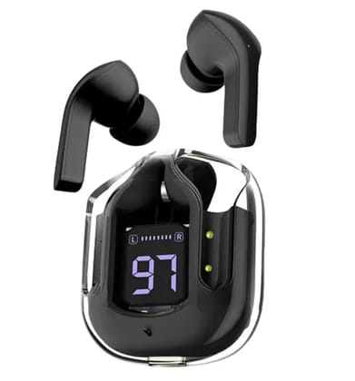 Ultrapods Earbud Transparent Design, 30 Hrs Playtime with Fast 30 Hrs Playtime with Fast Charging Bluetooth 5.313Mm Hd Bass Drivers