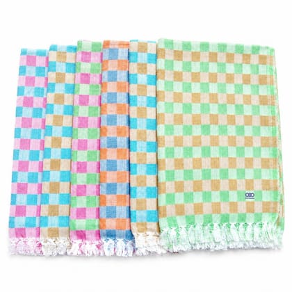 Pastel Check Towels ( Pack of 6 ) Pastel Check Towels ( Pack of 6 )