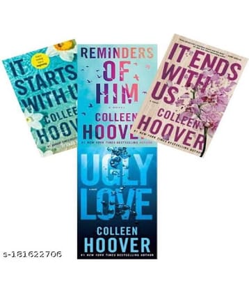 ( Combo of 4 books ) It Starts with Us: A Novel + Reminders of Him+ It Ends with Us + Ugly Lov