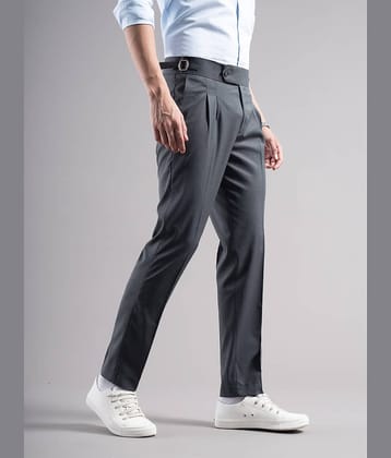 Paul Street Slim Men's Formal Trouser - Silver ( Pack of 1 )