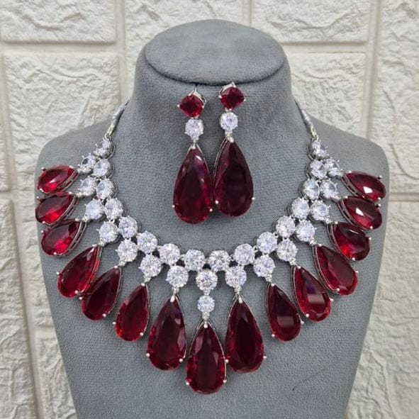 Ad sneha Neckpiece-Red