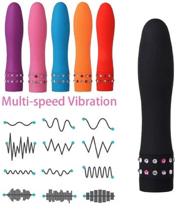Kamveda Hot Selling Mini Portable Women's Diamond Decorated  Dildo G-Spot-Bullet Vibrator Multicolor Vagina Masturbation Vibrator Sex Toys