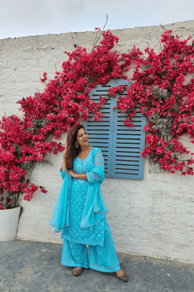 Noor Mahal Kurta Plazo Set-XXS