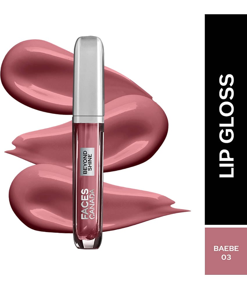 FACES CANADA Beyond Shine Lip Gloss - Baebe 03, 3.8Ml ,24Hr Hydration , Instant Shine