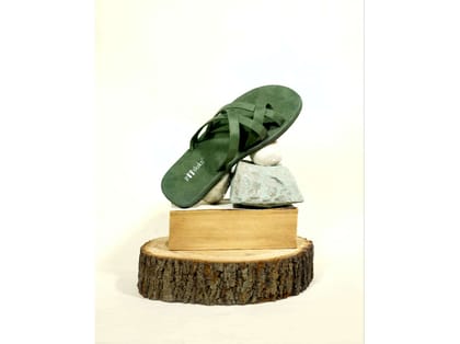 Paaduks Radial Green Flats For Men - UK 6