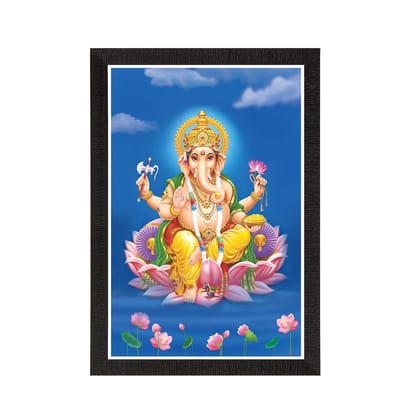 Lord Ganesha Satin Matt Texture UV Art Painting