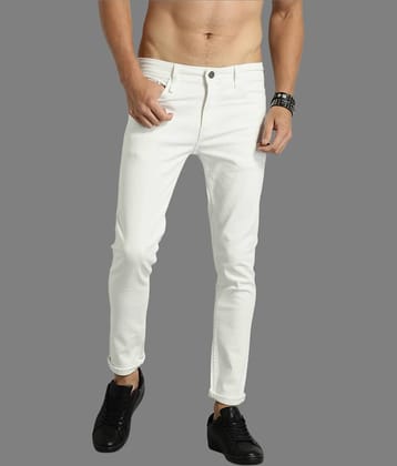 HALOGEN - White Denim Skinny Fit Men's Jeans ( Pack of 1 )