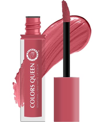Colors Queen Sensational Liquid Matte Lipstick 7g, Punch Pink (Shade - 14)