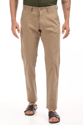 Khaki Slim Fit Cotton Chinos-30