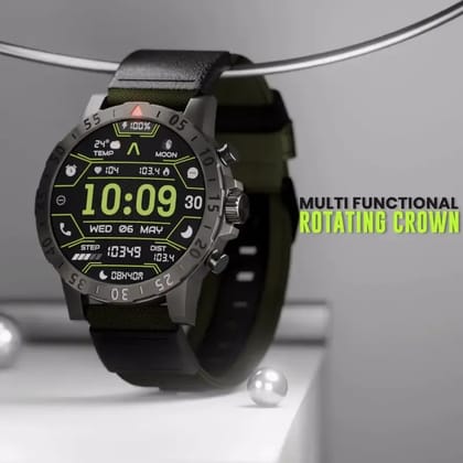 FwIT Biz - Amoled Display 1.43" Full HD Display Smartwatch Army Green