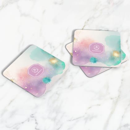 Gilded Strokes Coasters-Pastel Wash 1