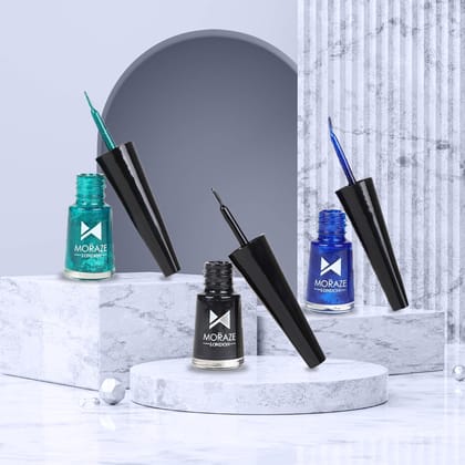 3 Glittery Coloured Eyeliners Kit - Green, Black, Blue 3 Glittery Coloured Eyeliners Kit - Green, Black, Blue - Default Title
