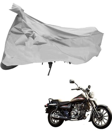 AutoRetail Dust Proof Two Wheeler Polyster Cover for Bajaj Avenger Street 150 DTS-I (Mirror Pocket, Silver Color)