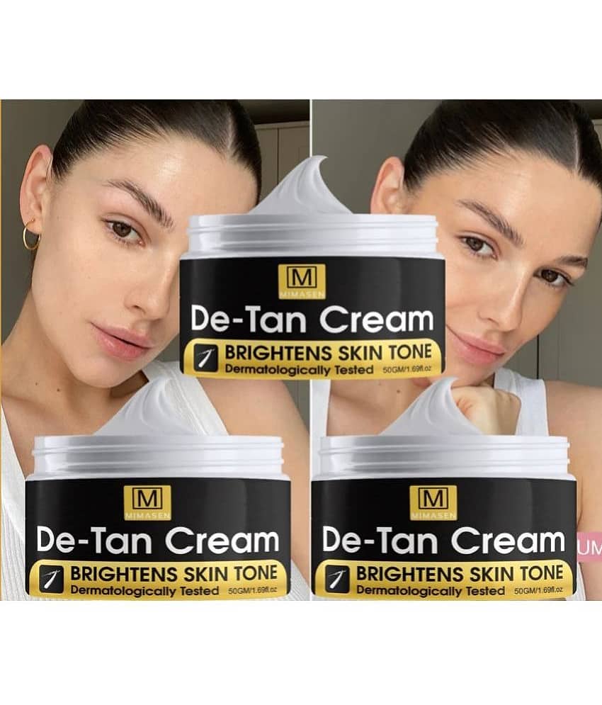 KURAIY Pure De-Tan Body and Face Tan Removal Cream With Milk and Honey Extract (50 g) Pack Of 3