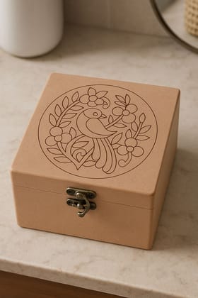 Dbeautify's DIY Elegant Bird Engraved MDF Lock Box