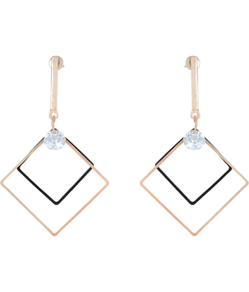 Jiyanshi fashion Black Drop Earrings ( Pack of 1 )
