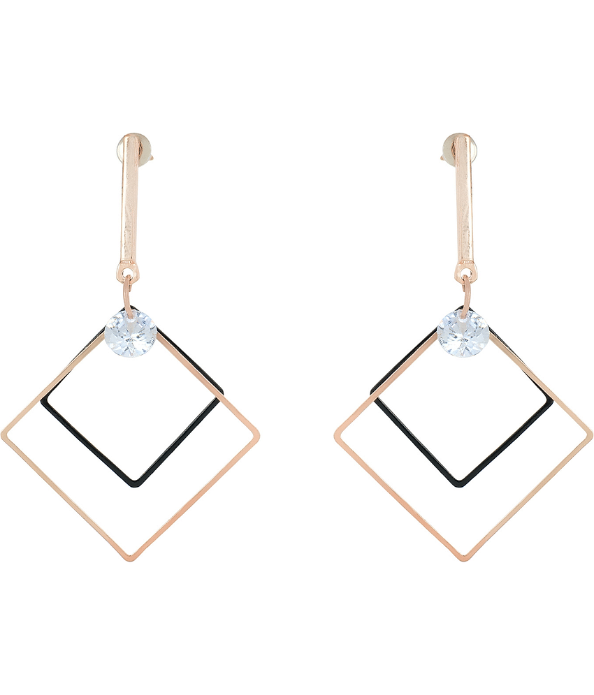Jiyanshi fashion Black Drop Earrings ( Pack of 1 )