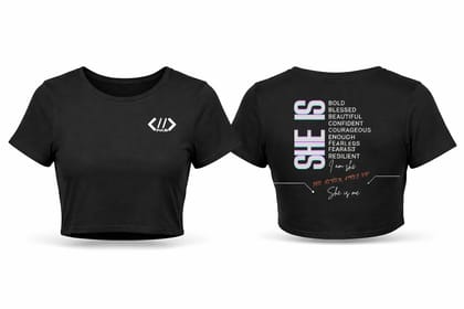 PAB minimalistic - I am She -Female Crop Top