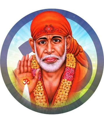 Asmi Collection Sai Baba Wall Sticker ( 40 x 40 cms )