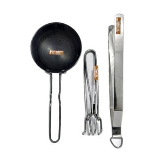 Click to see full view 2+ i WARE KkitchenCare Hard Anodised Tadka Pan/Spice Heating Pan (Black), Stainless Steel