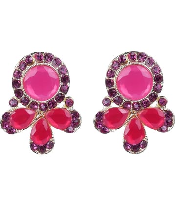 Sunhari Jewels - Red Stud Earrings ( Pack of 1 )