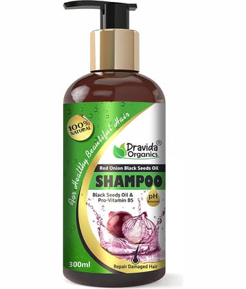 Dravida Organics Red Onion Black Seed Oil Shampoo with Red Onion Seed Oil Extract Shampoo 300 mL