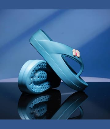 ASIAN DORA-01cSLTBLUE Blue Women's Flip Flop