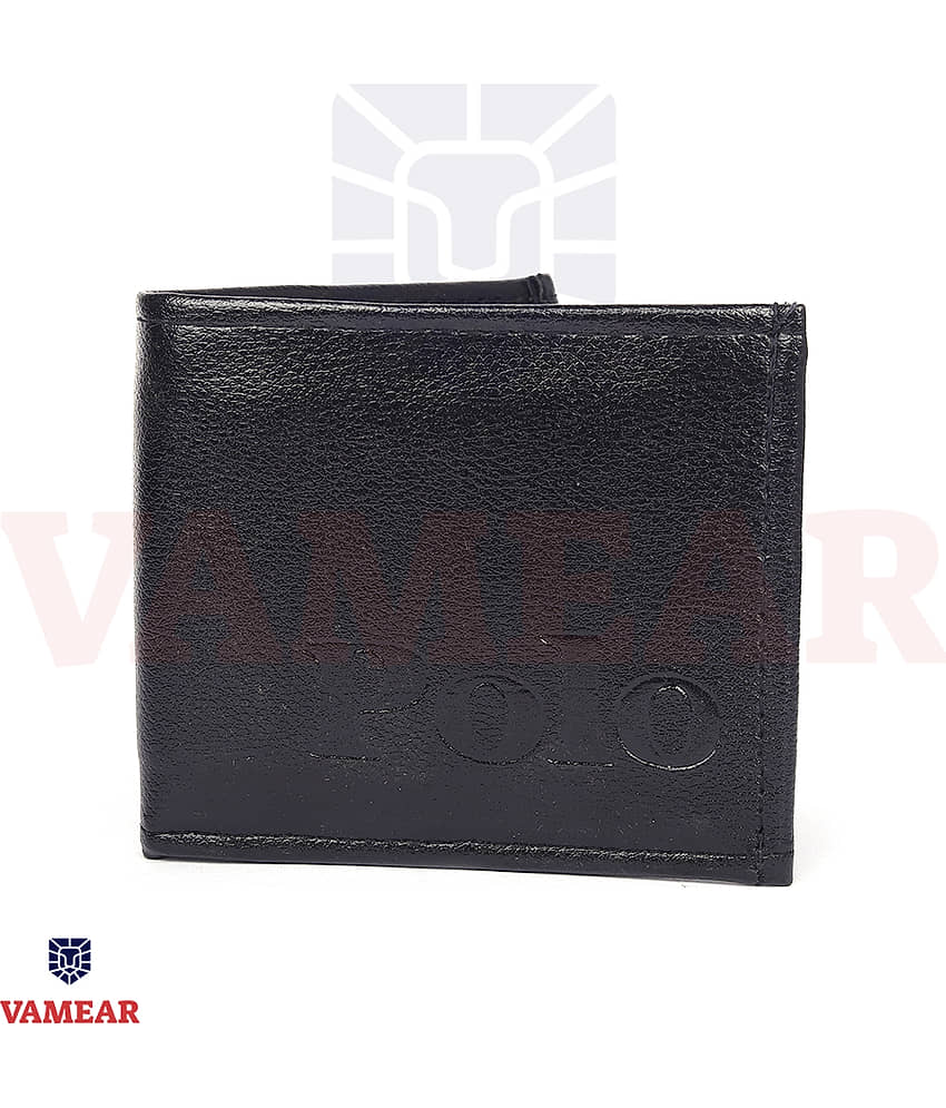 VAMEAR Faux Leather Solid Men's Two Fold Wallet,Regular Wallet With 5 Slots For Card ( Black , Pack of 1 )