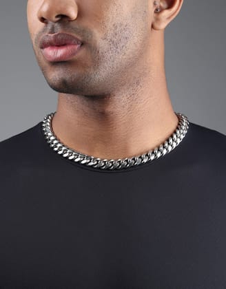 Clean Cuban Chain 14mm-18 Inches / Silver