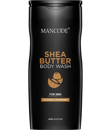 Mancode Sheabutter Body Wash For Men, for Body, Face with Shea butter and Natural Oils, 450 ml (Pack of 1)