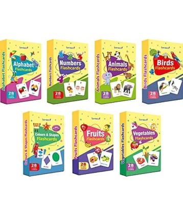 Flash Cards for Kids Early Learning ( Set of 7 ) | Easy & Fun Way of Learning 1 Year to 6 Years Babies