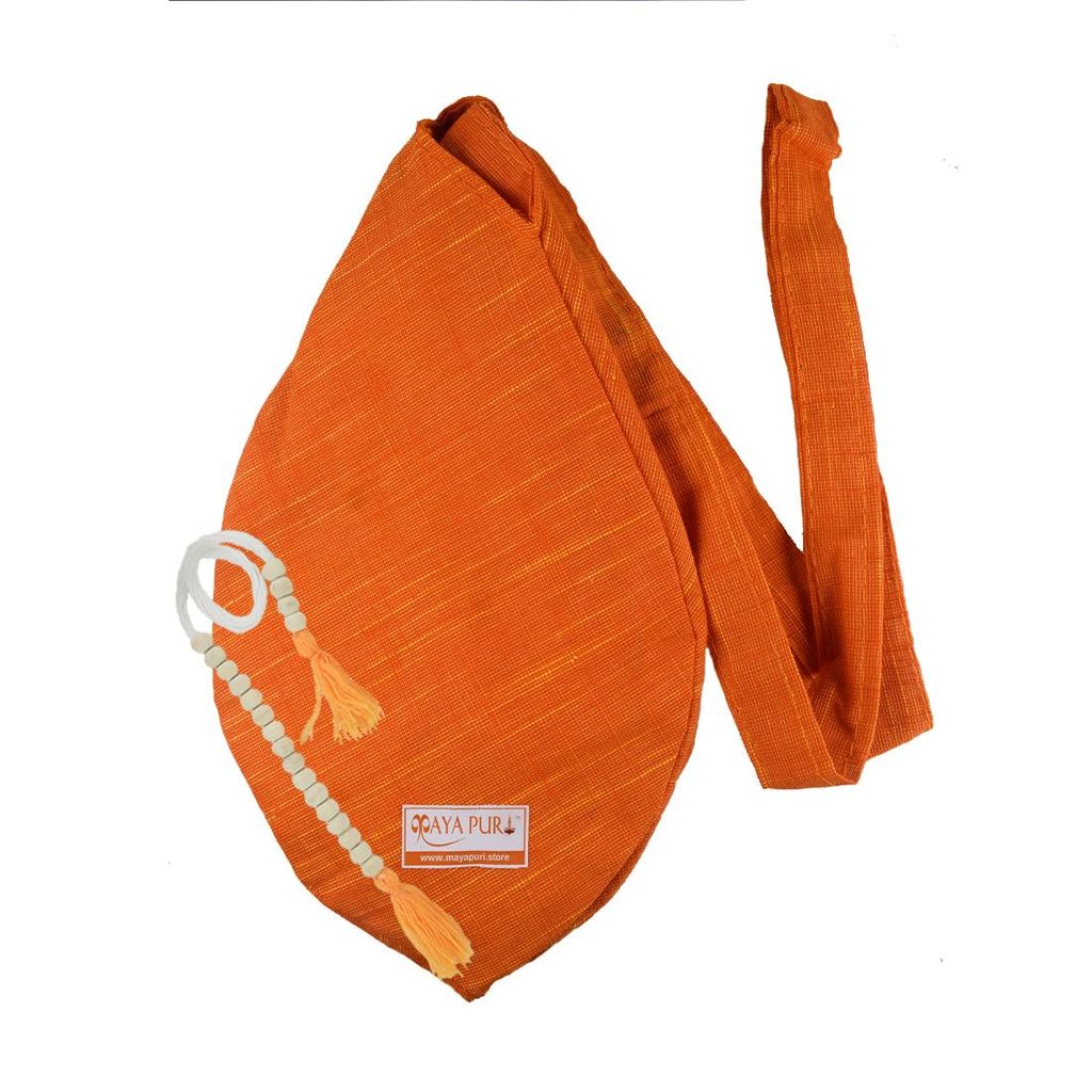 MAYAPURI Chanting BagJapa Mala Bag with Sakshi Mala Counter for Daily Mantra Jaap (Saffron Colour) - Pooja Needs | Buy online on ZillyBuy