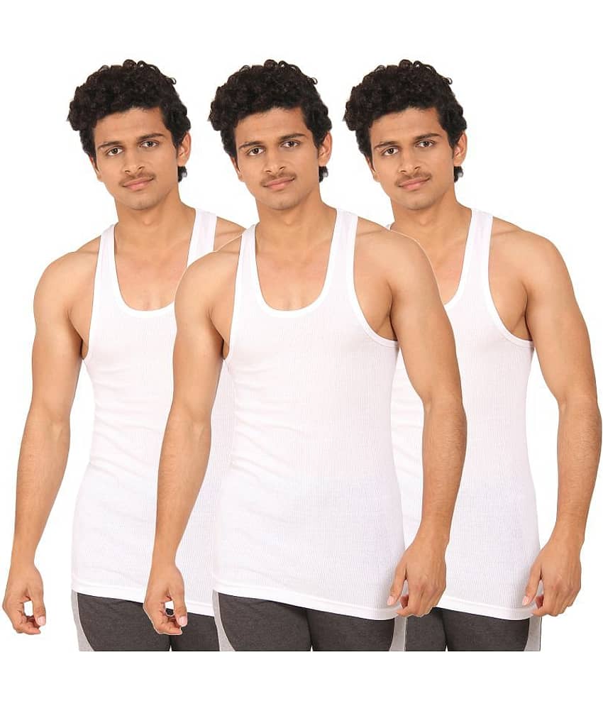 TT Pack of 3 Cotton Blend Sleeveless Vest For Men ( Multi )