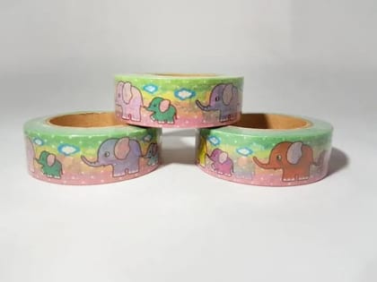 Colourful Elephants Washi Tape