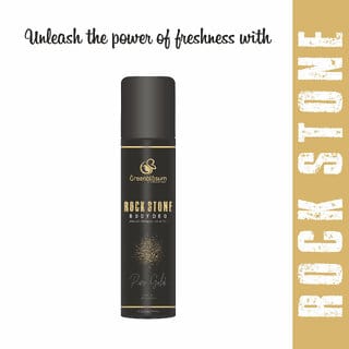 (Pack of 10) Greenblosum Rock ston Pure Gold Deodorant 75m, Long-Lasting Fragrance for Men  women l  Premium Deo