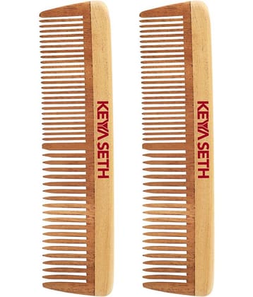 Keya Seth Aromatherapy Organic Neem Wooden Comb Styler Pack of 2