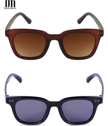 David Martin Multicolor Wrap Around Sunglasses ( Pack of 2 )