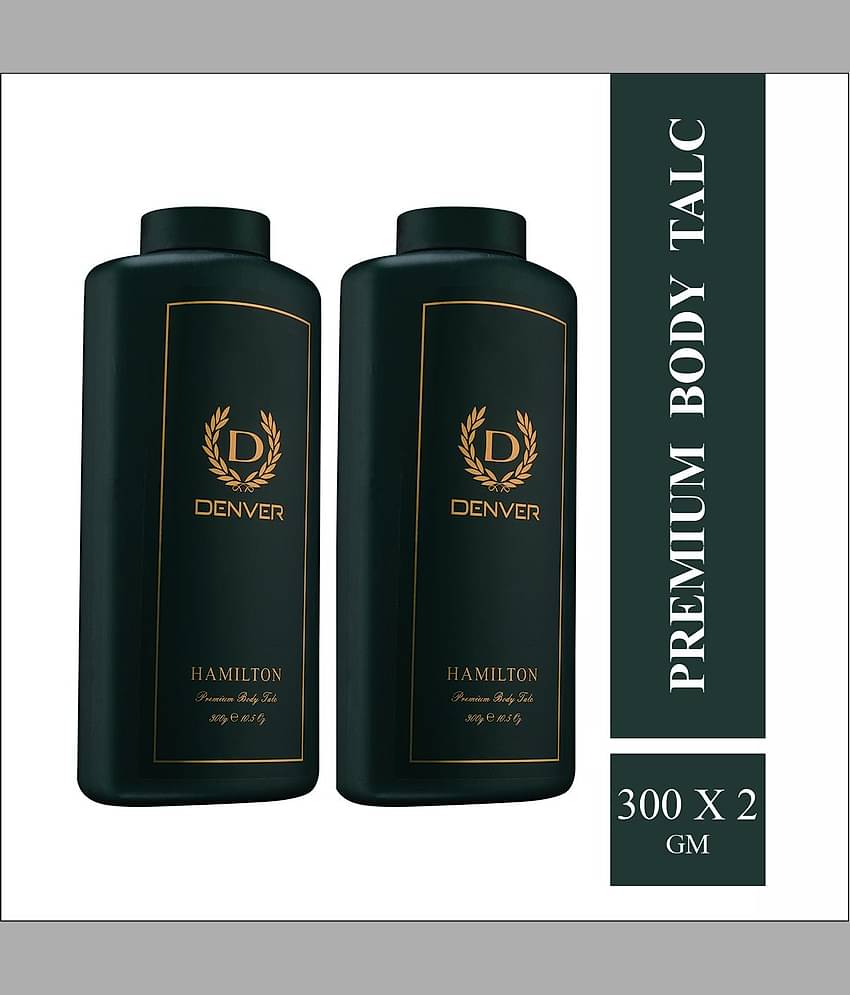 Denver Premium Hamilton Talc for Men - 300GM Each (Pack of 2)
