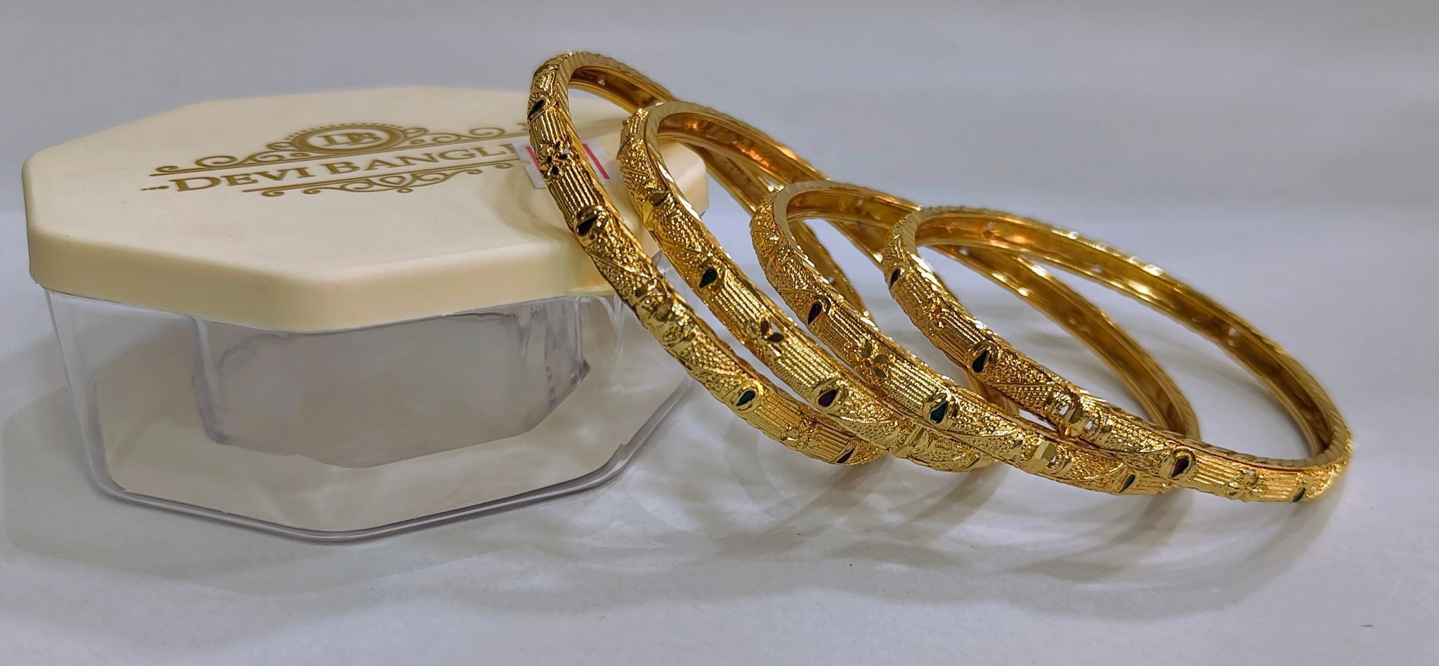 Gold Plated Bangles Set of 4 for Women