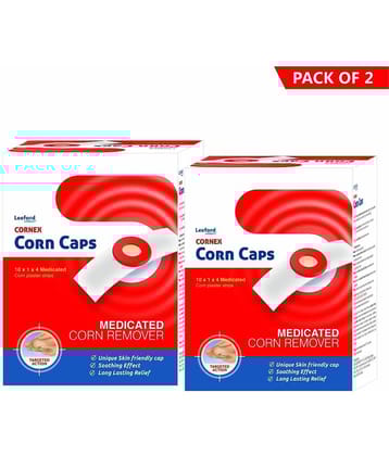 Leeford Cornex Corn Caps - Effective & Easy Deep Foot Corn Remover, 80 Strips (2x40 Strips)