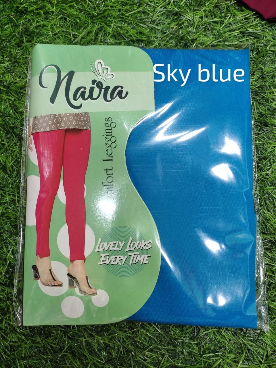 4WAY STRECH LYCRA LEGGINGS  ( Colours : Sky Blue  )