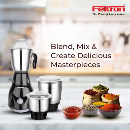 Feltron Turbo Blend Pro Mixer Grinder 500W (3 Jar)