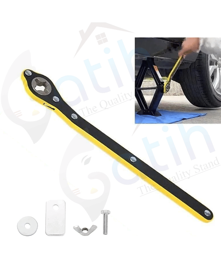 Gatih Car Jack Ratchet Wrench All Purpose Cleaner Block Jack Lift Speed Handle, Jack Handle Jack Wrench 1 no.s