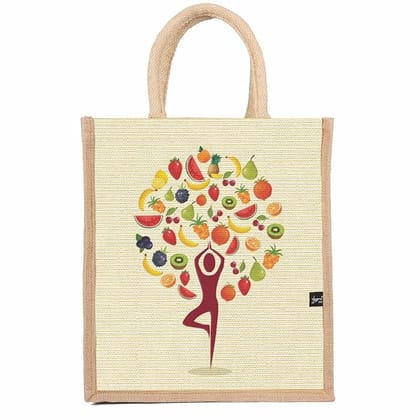 Jute  bag Yoga Fruit Pack Of 2