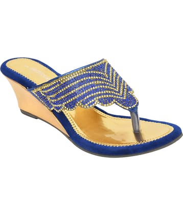 Racecourse - Blue Women's Slip On Heels