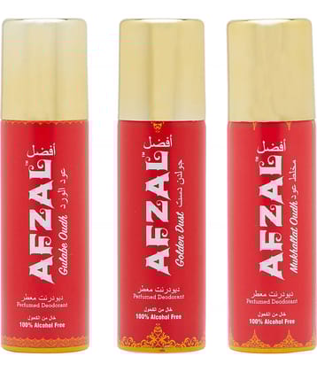 AFZAL Pack of 3 Unisex Daily use Deodorant Spray 50 mL Pack of 3