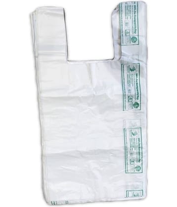 TUGS - Off White Fabric Biodegradable Carry Bags Pack of 1