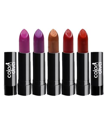 Color Diva Crolla 102A Lipstick Multicolor 22.5 gm Pack of 5