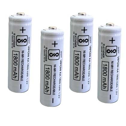 AA 1800 mAh 1.2v Rechargeable Battery for Toys, Clock, Gaming Console, Torch, Remote, Trimmer etc (Pack of 4)